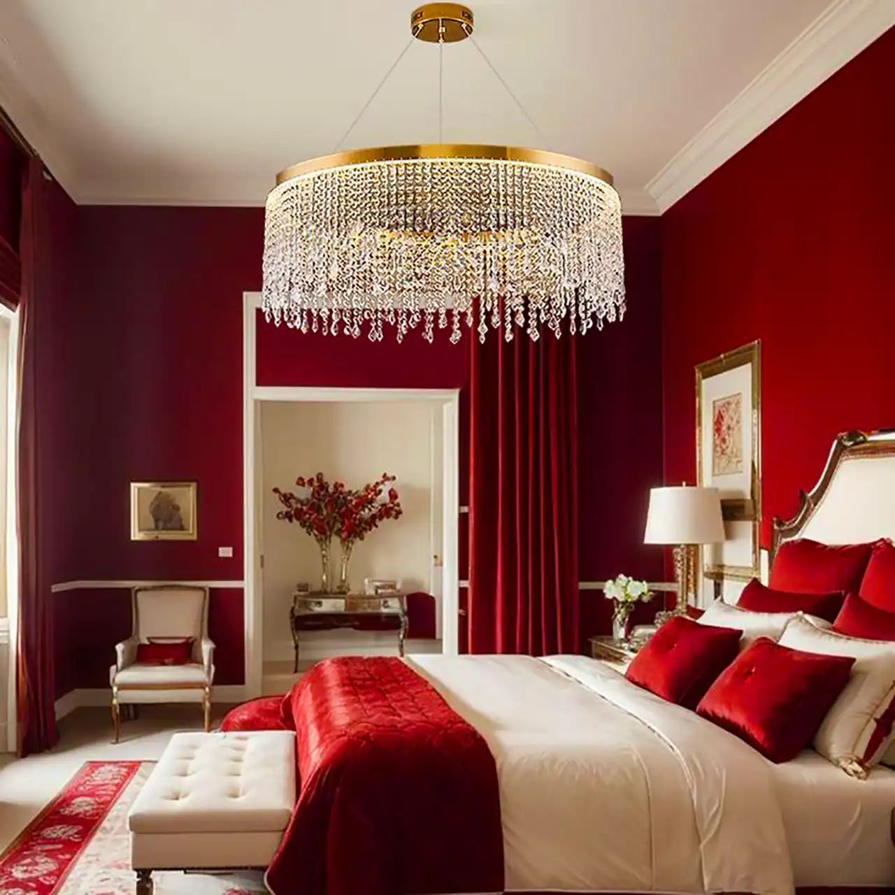 دکور قرمز اتاق خواب