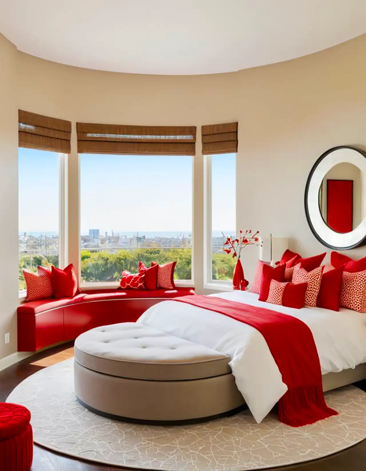 دکور قرمز اتاق خواب