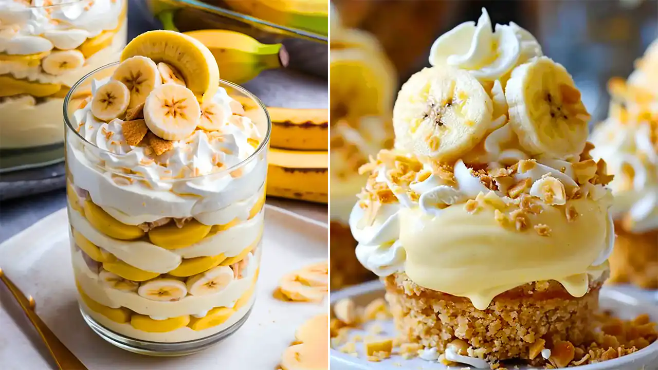 دسر موزی زیبا