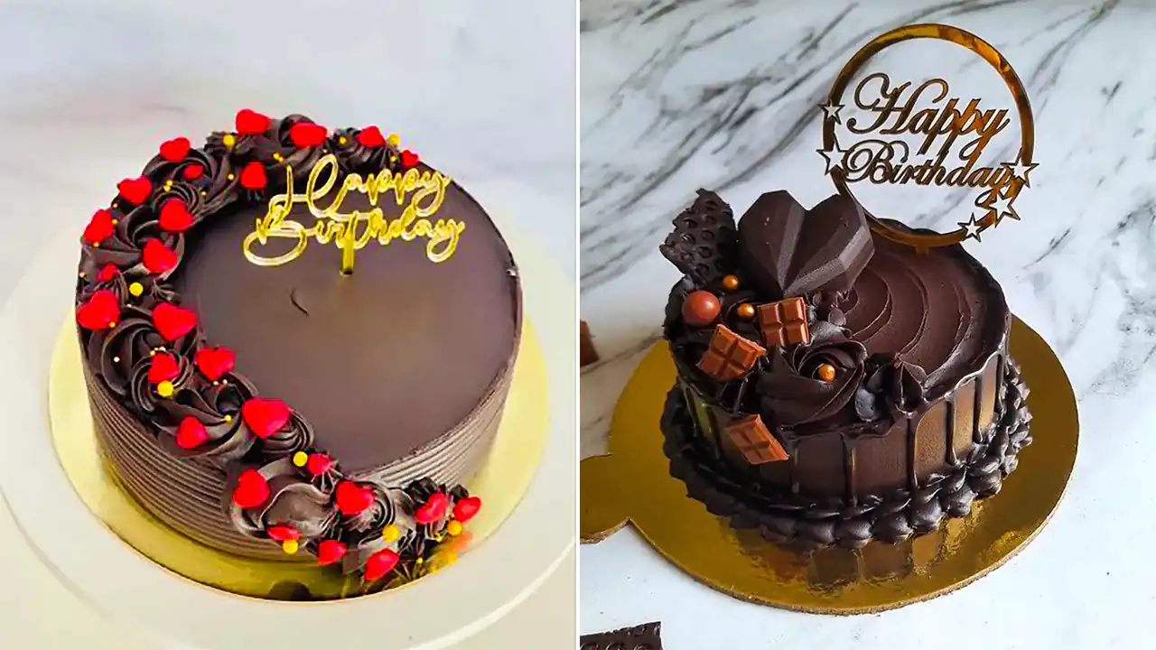 دیزاین کیک شکلاتی خانگی