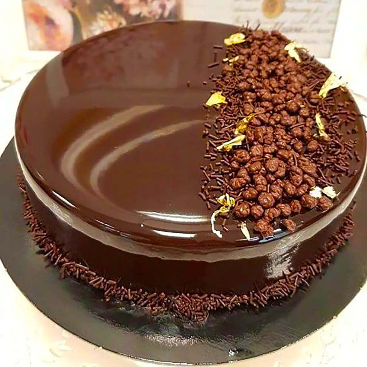 دیزاین کیک شکلاتی خانگی