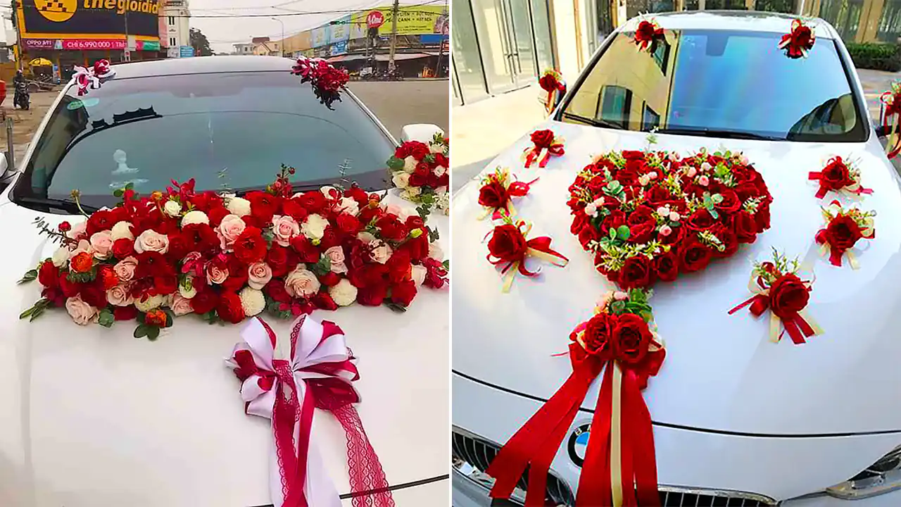 گل آرایی ماشین عروس