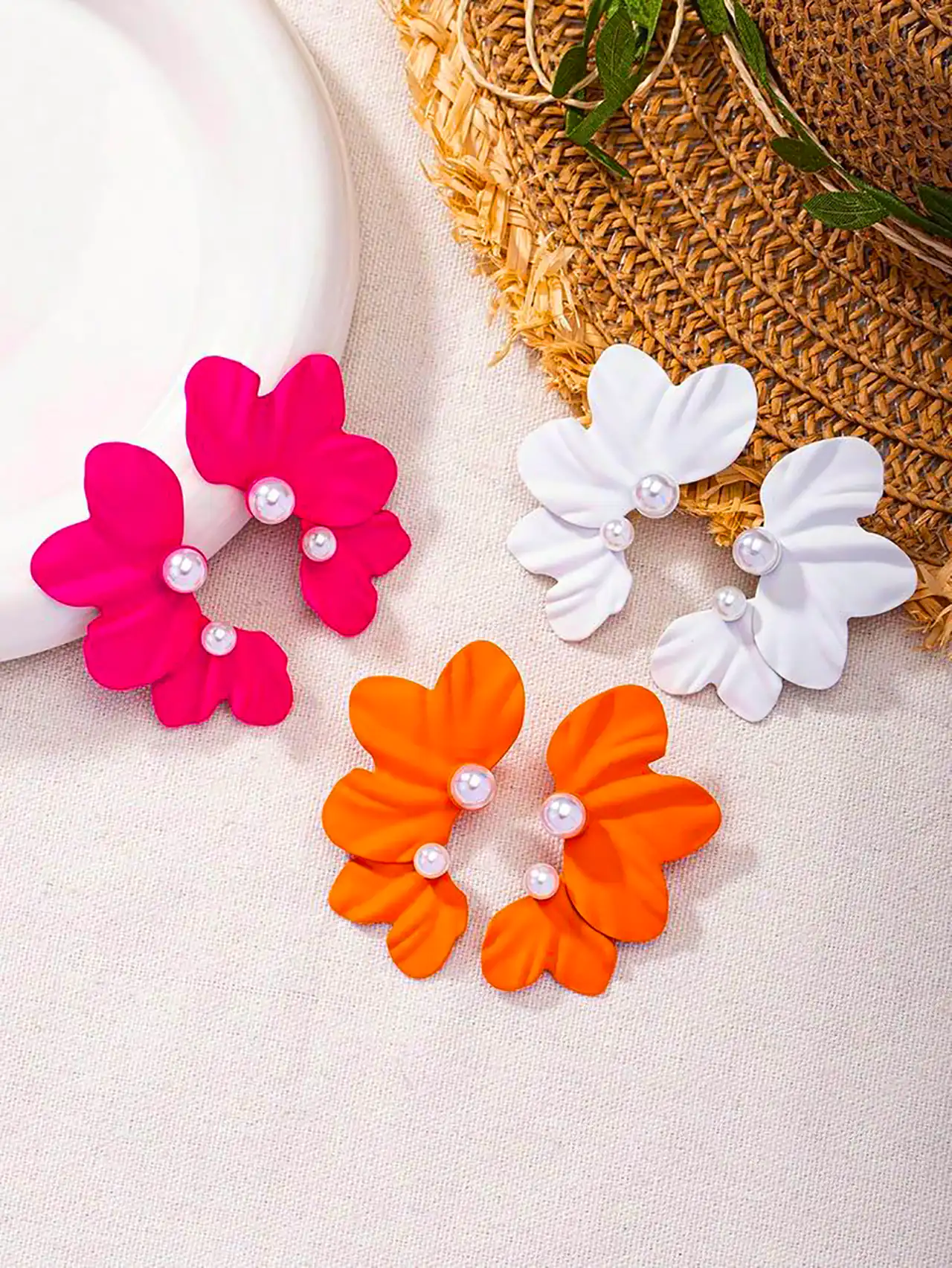 گوشواره فانتزی سرخابی دخترانه