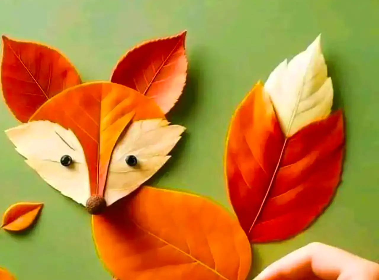 کاردستی مدرسه با برگ