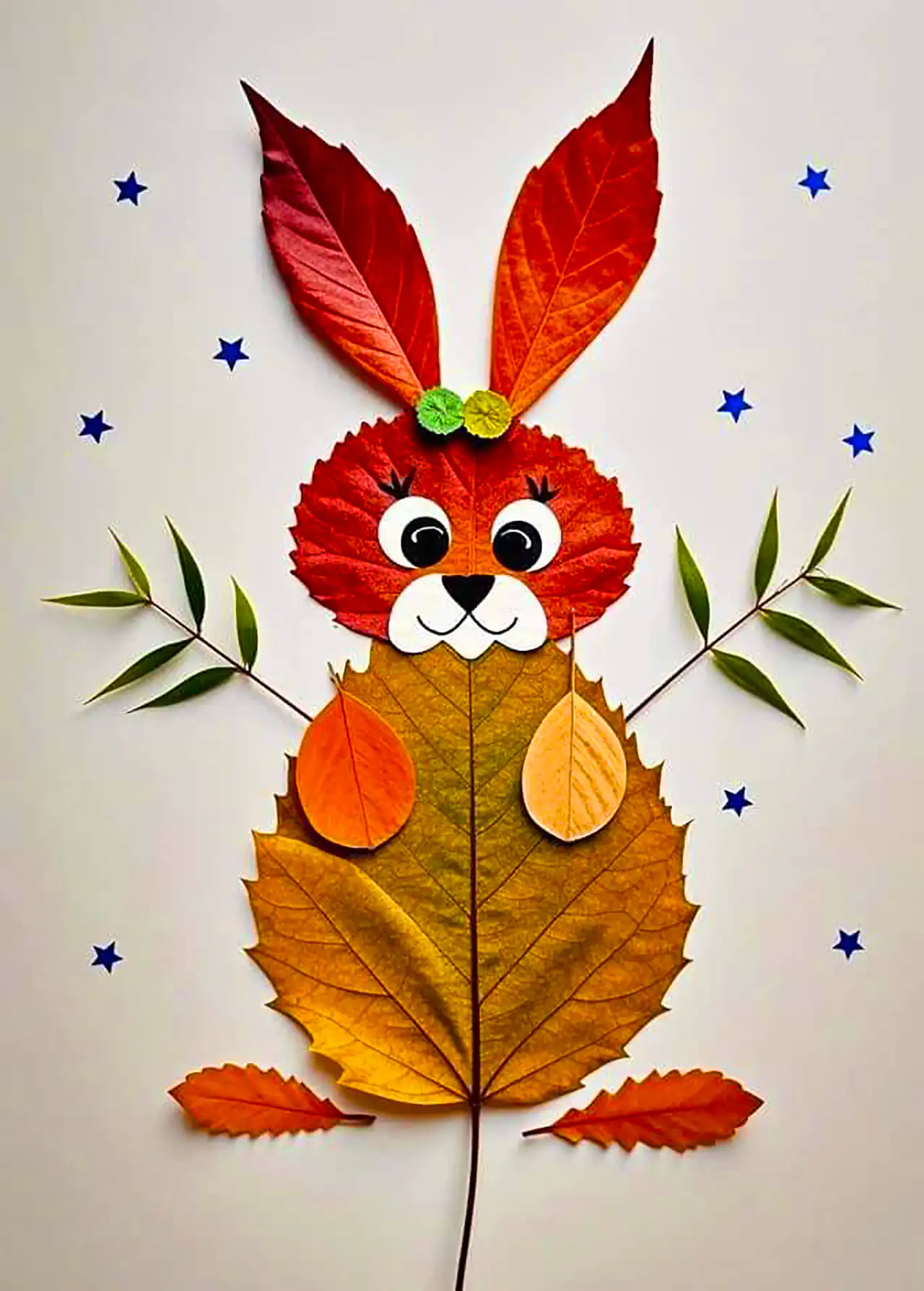 کاردستی مدرسه با برگ