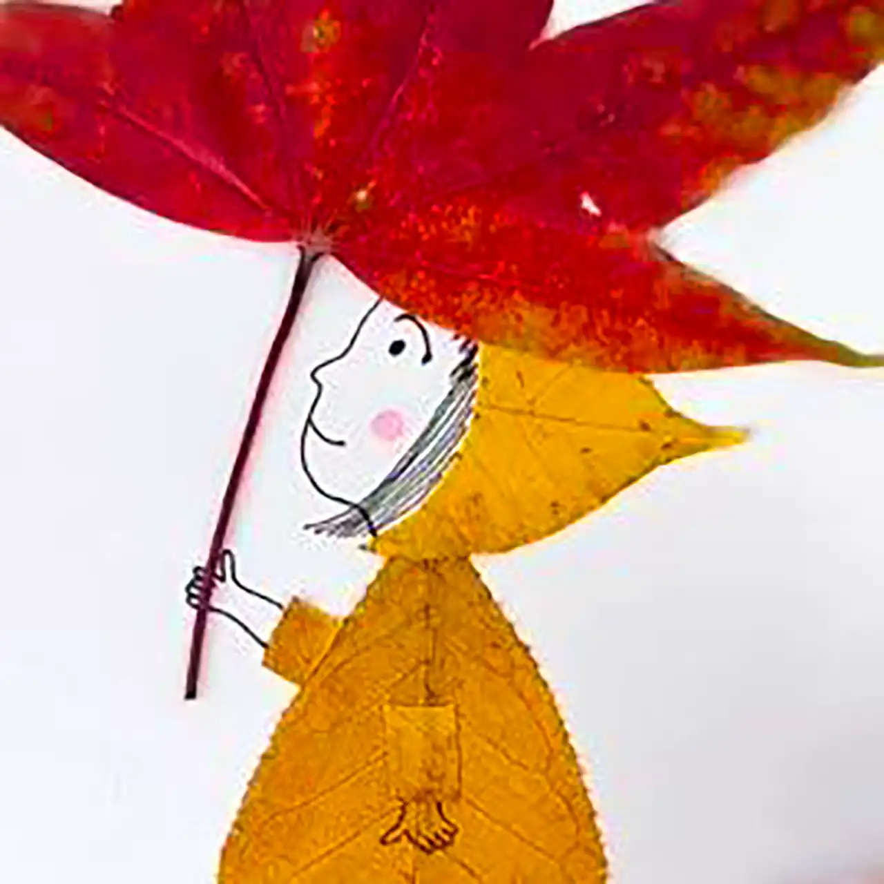 کاردستی مدرسه با برگ