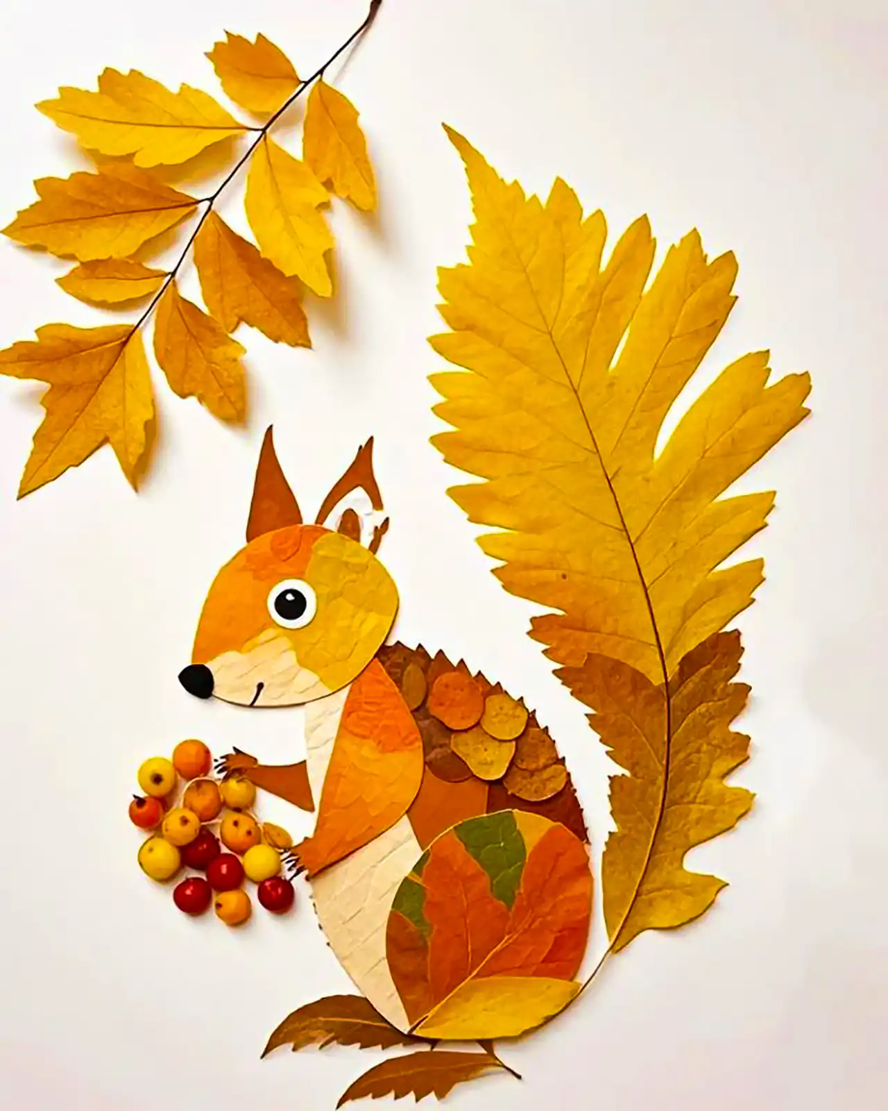 کاردستی مدرسه با برگ