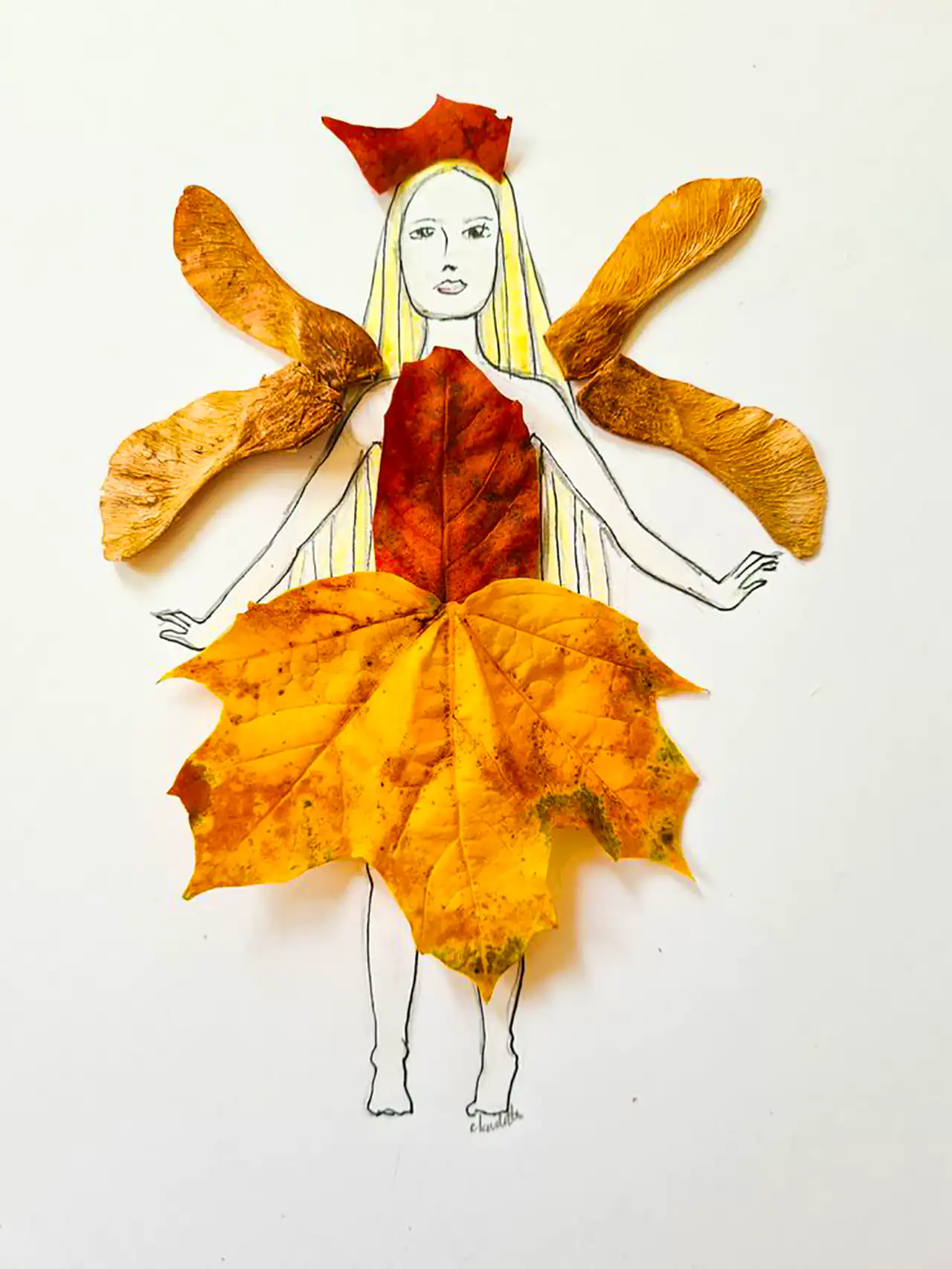 کاردستی مدرسه با برگ