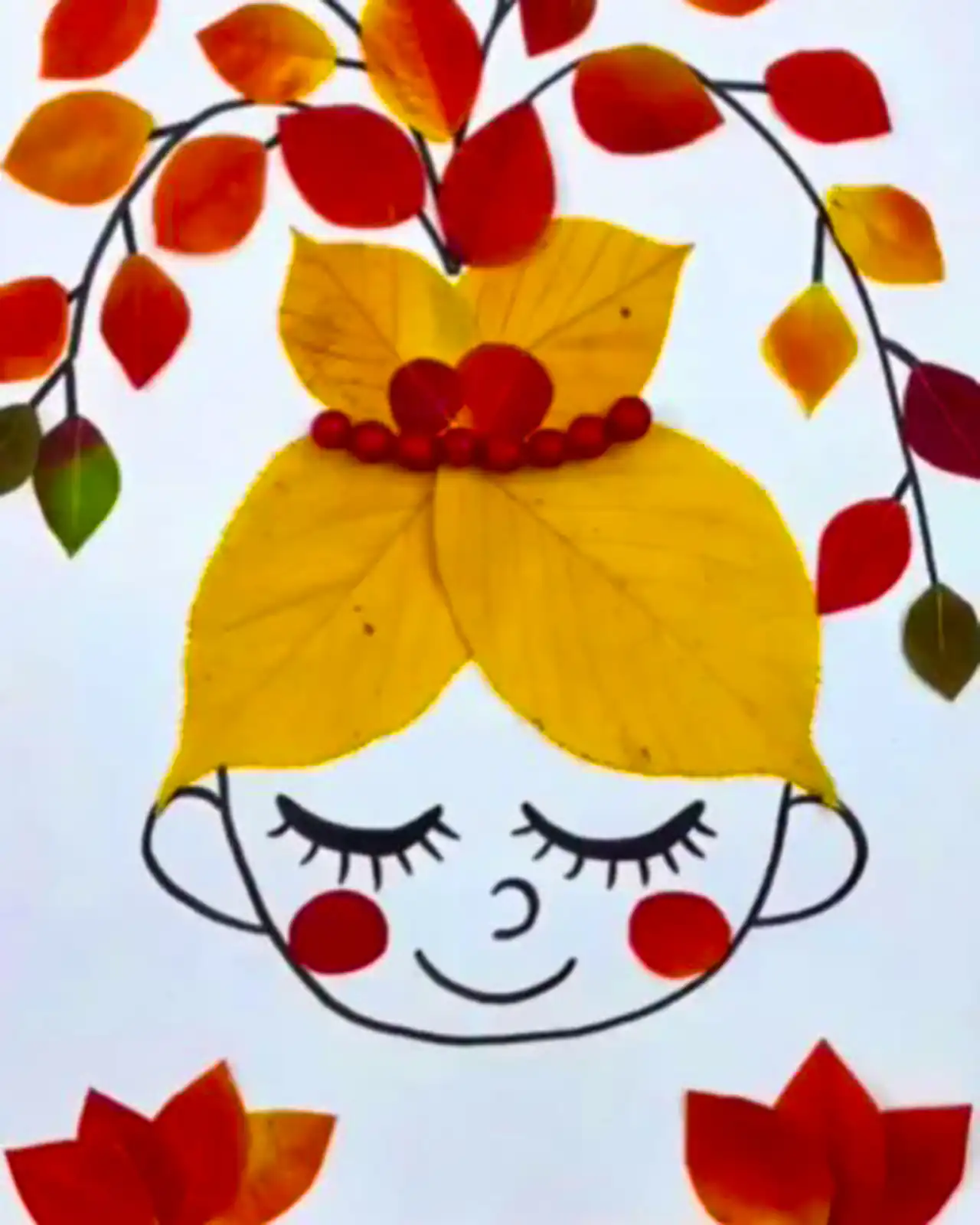 کاردستی مدرسه با برگ