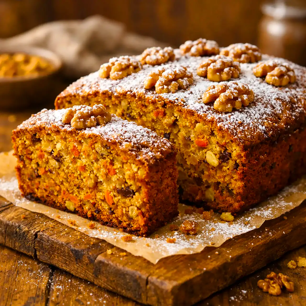 تصویر کیک هویج و گردو – طرز تهیه کیک هویج و گردو خوشمزه و خانگی
