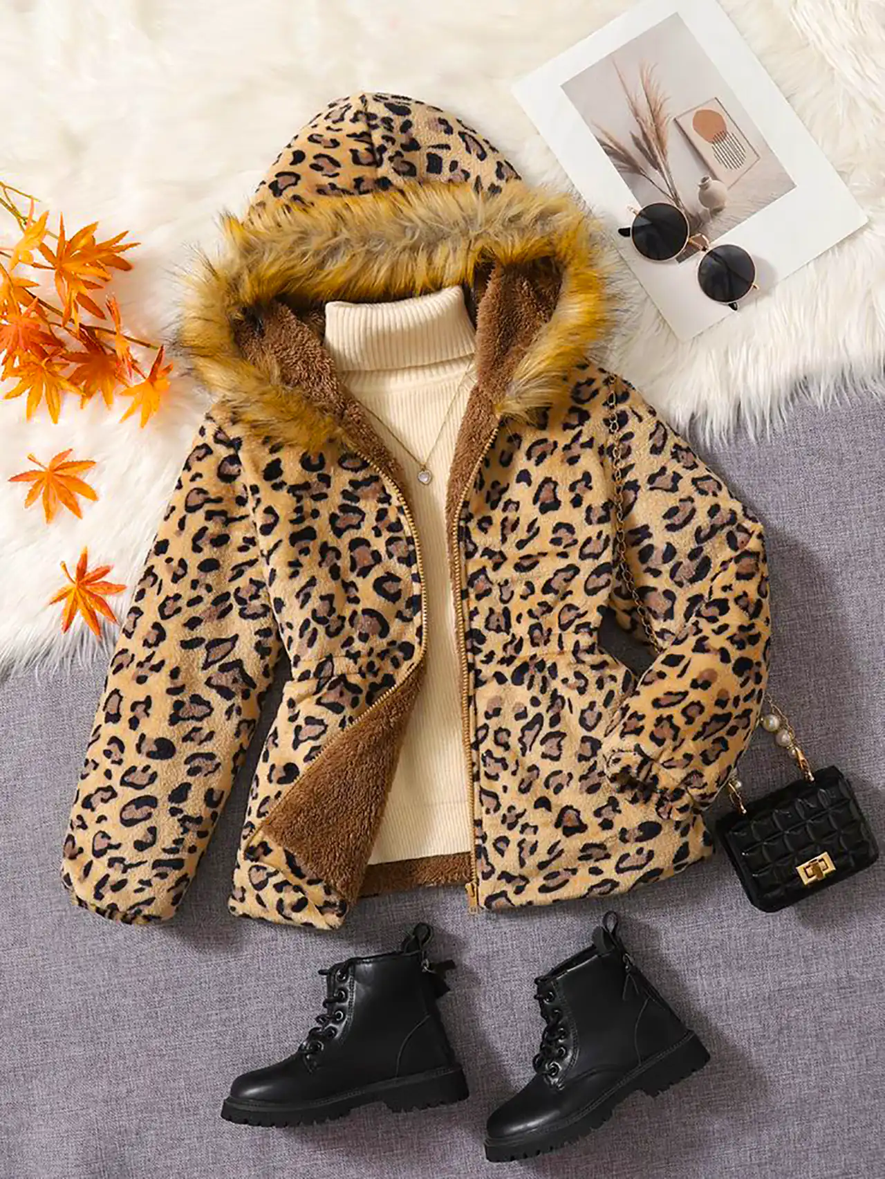 کت پلنگی زمستانه بچگانه