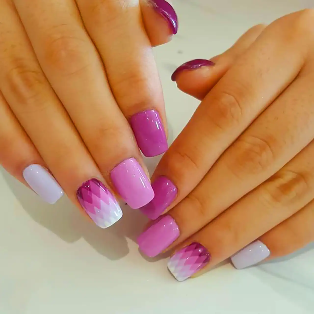 لاک ژل بنفش شیک