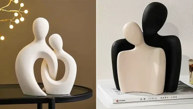 مجسمه دوتایی مینیمال و رومانتیک
