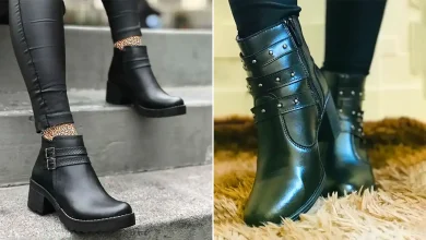 نیم بوت مشکی زنانه جدید