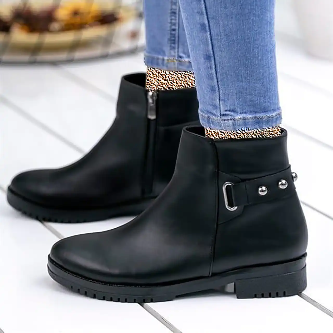 نیم بوت مشکی زنانه جدید