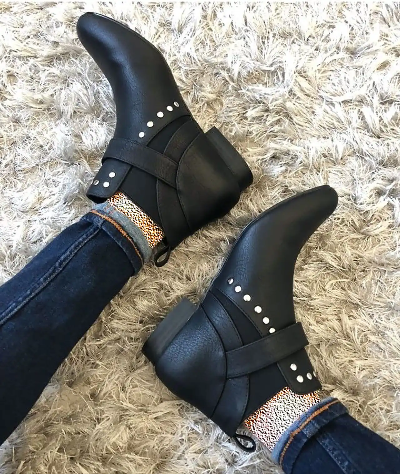 نیم بوت مشکی زنانه جدید