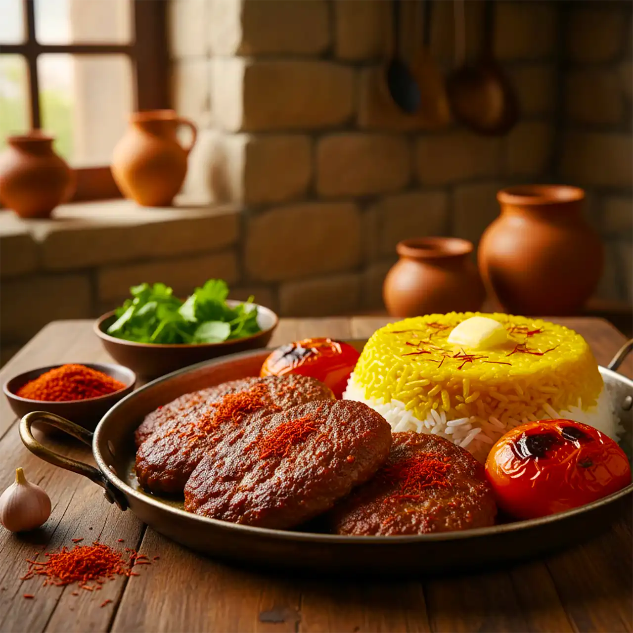 سرو کباب تابه ای خانگی و آماده