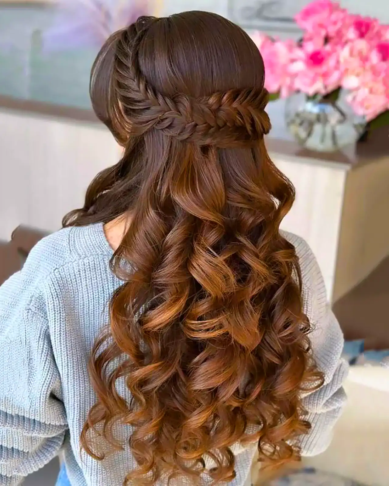 شینیون برای موی بلند