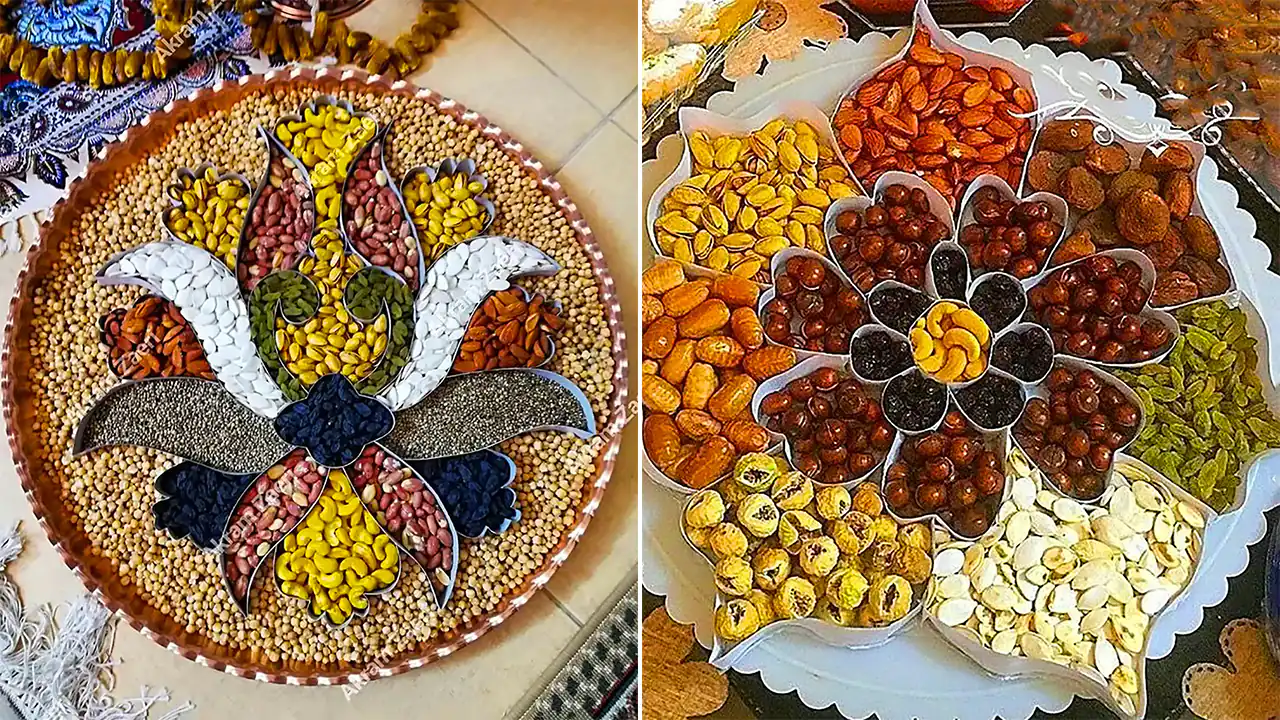 تزئین آجیل شب چله