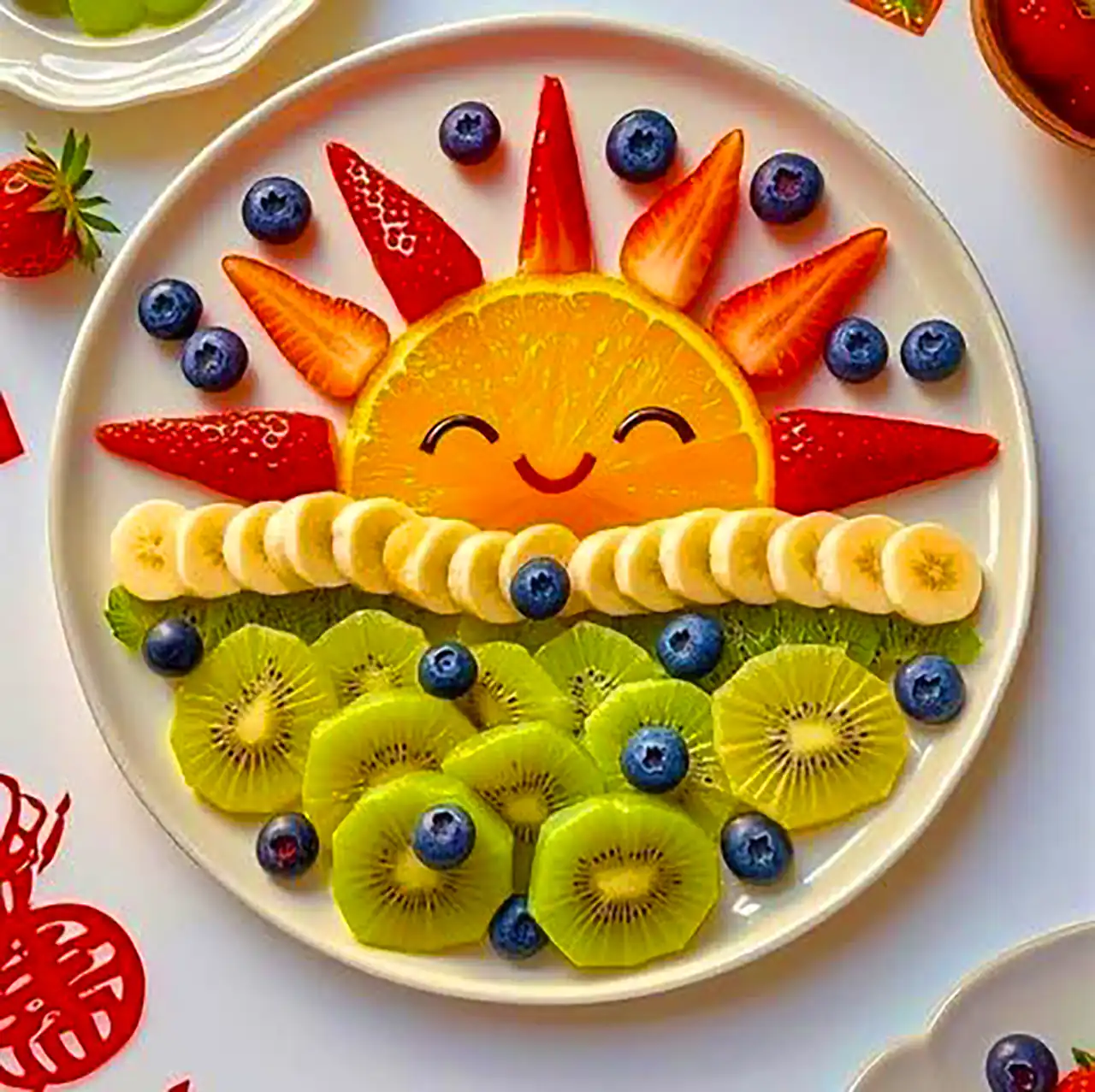 تزئین بشقاب میوه کودک