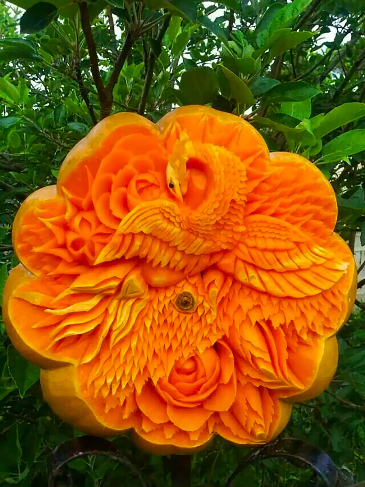 تزئین کدو حلوایی شب چله