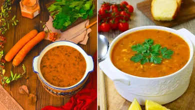 تزیین رستورانی سوپ جو