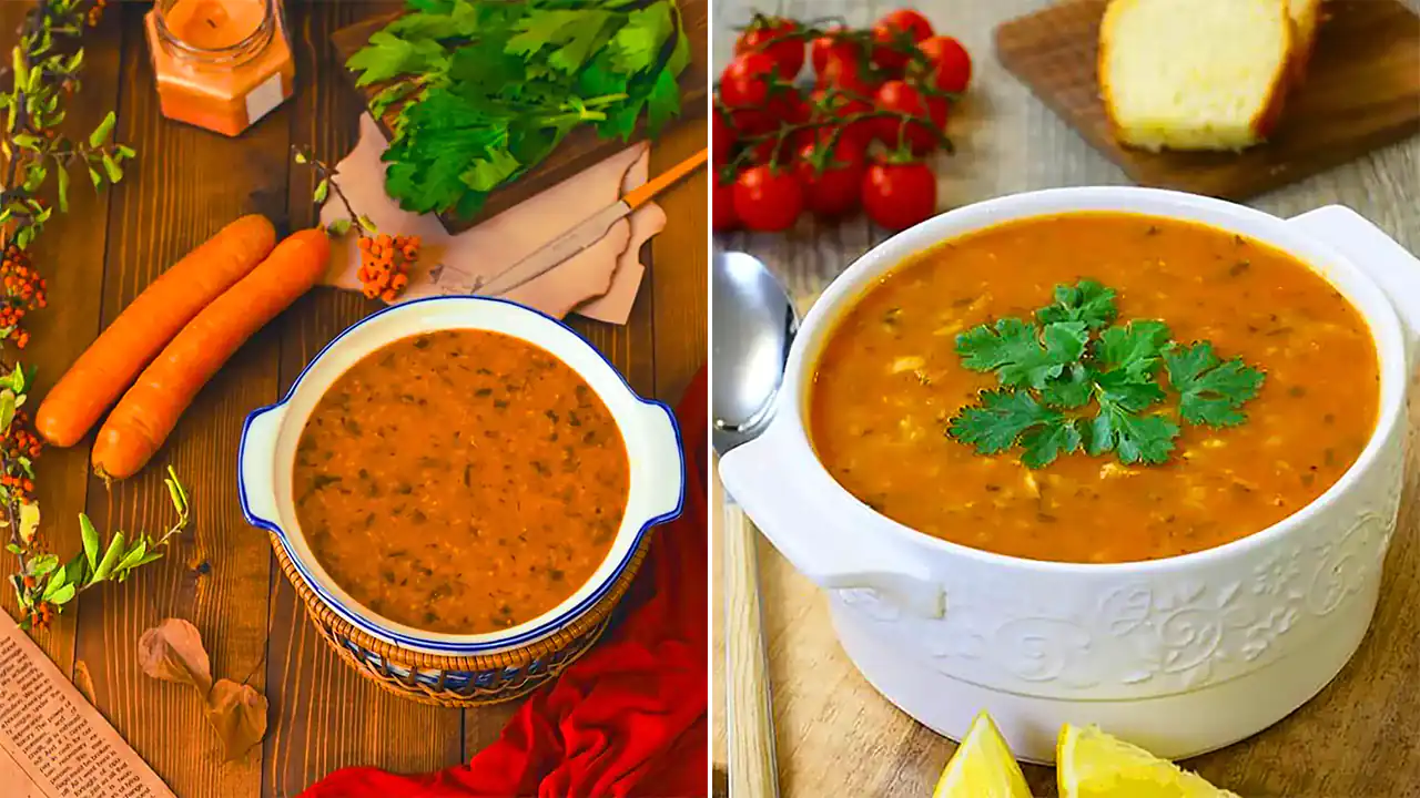 تزیین رستورانی سوپ جو