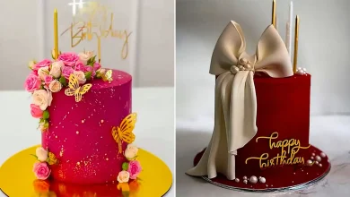 کیک تولد استوانه ای