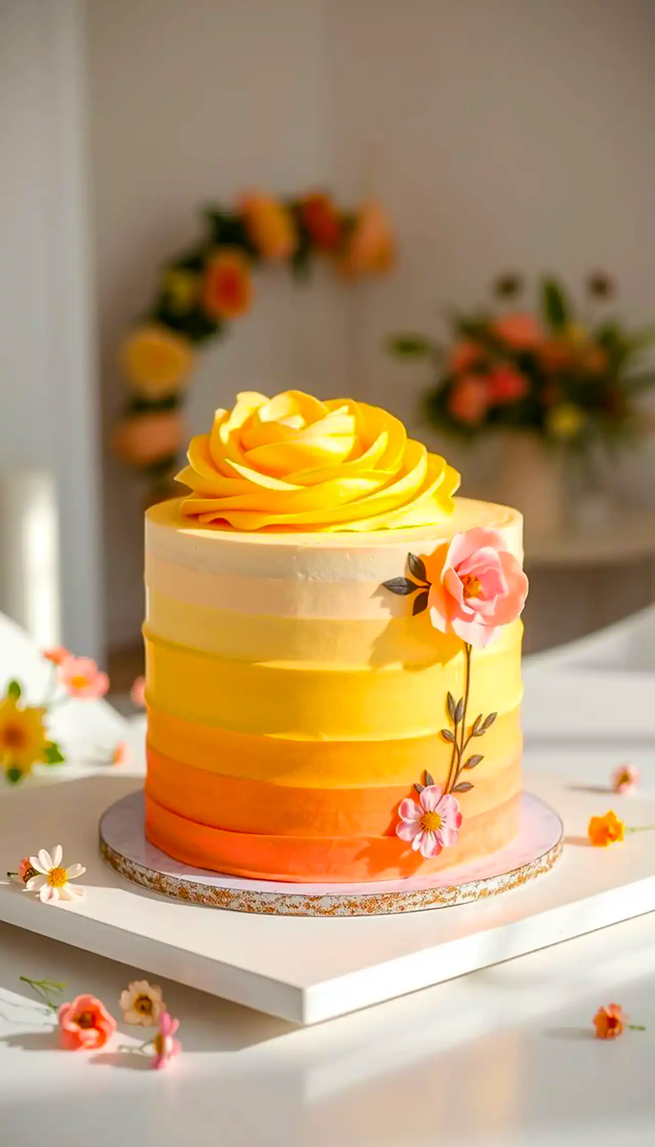 کیک تولد استوانه ای