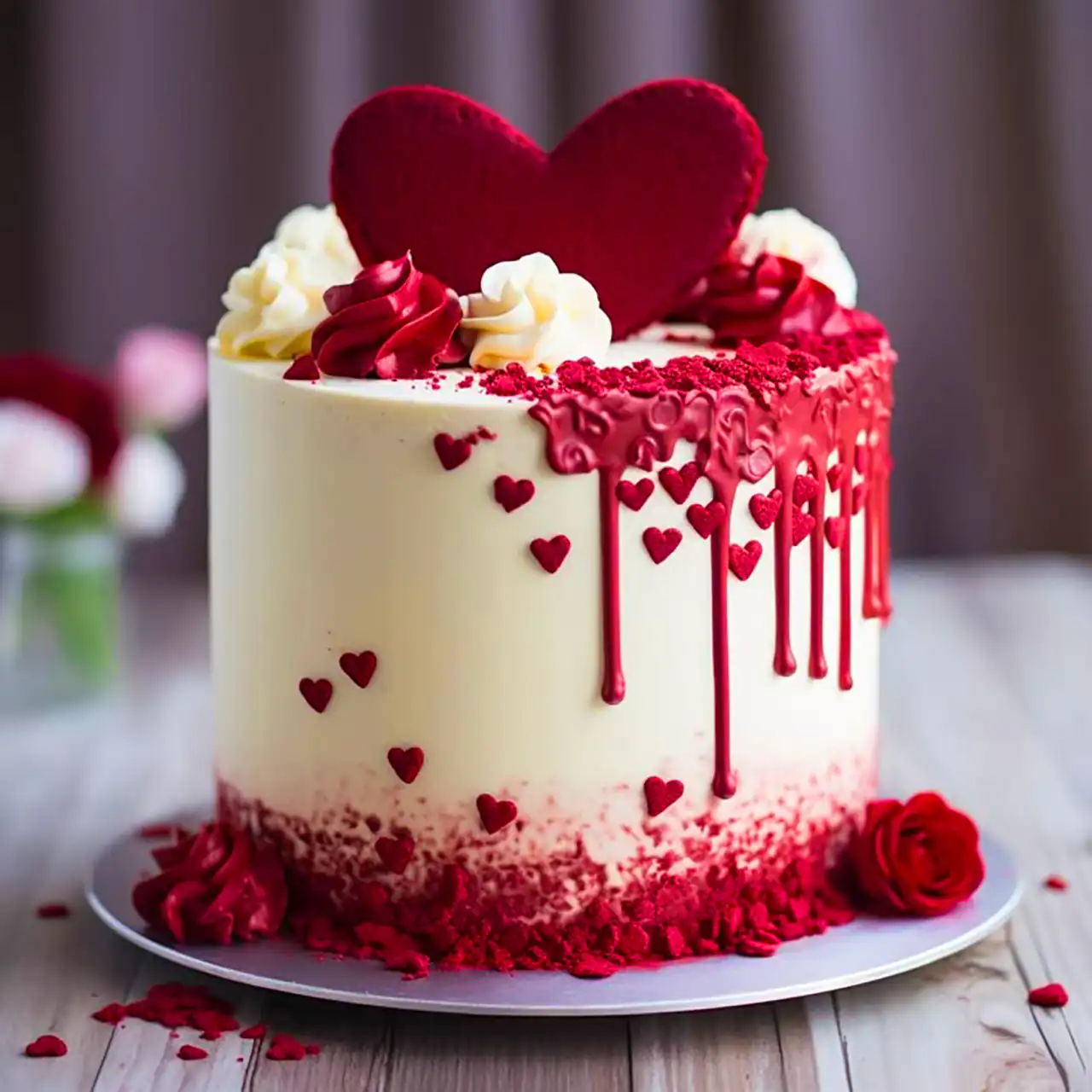 کیک تولد استوانه ای