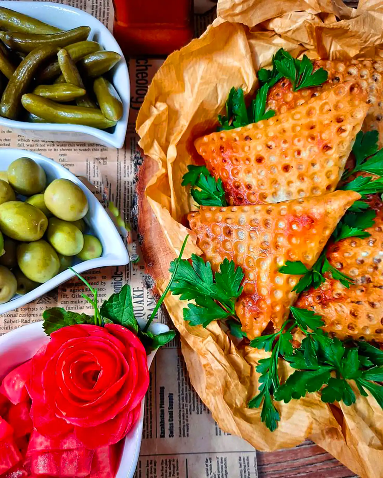 سمبوسه پیتزایی خونگی