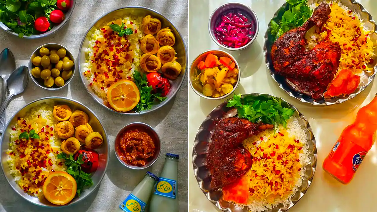 سرو غذا دو نفره