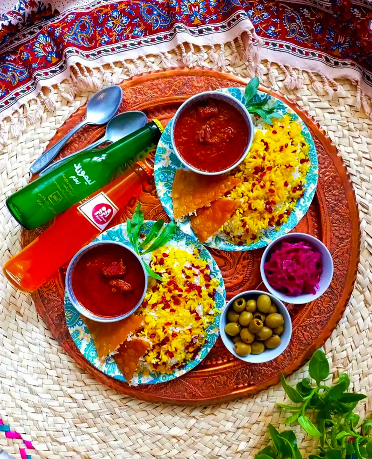 سرو غذا دو نفره