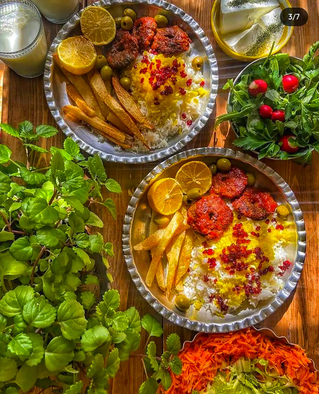 سرو غذا دو نفره