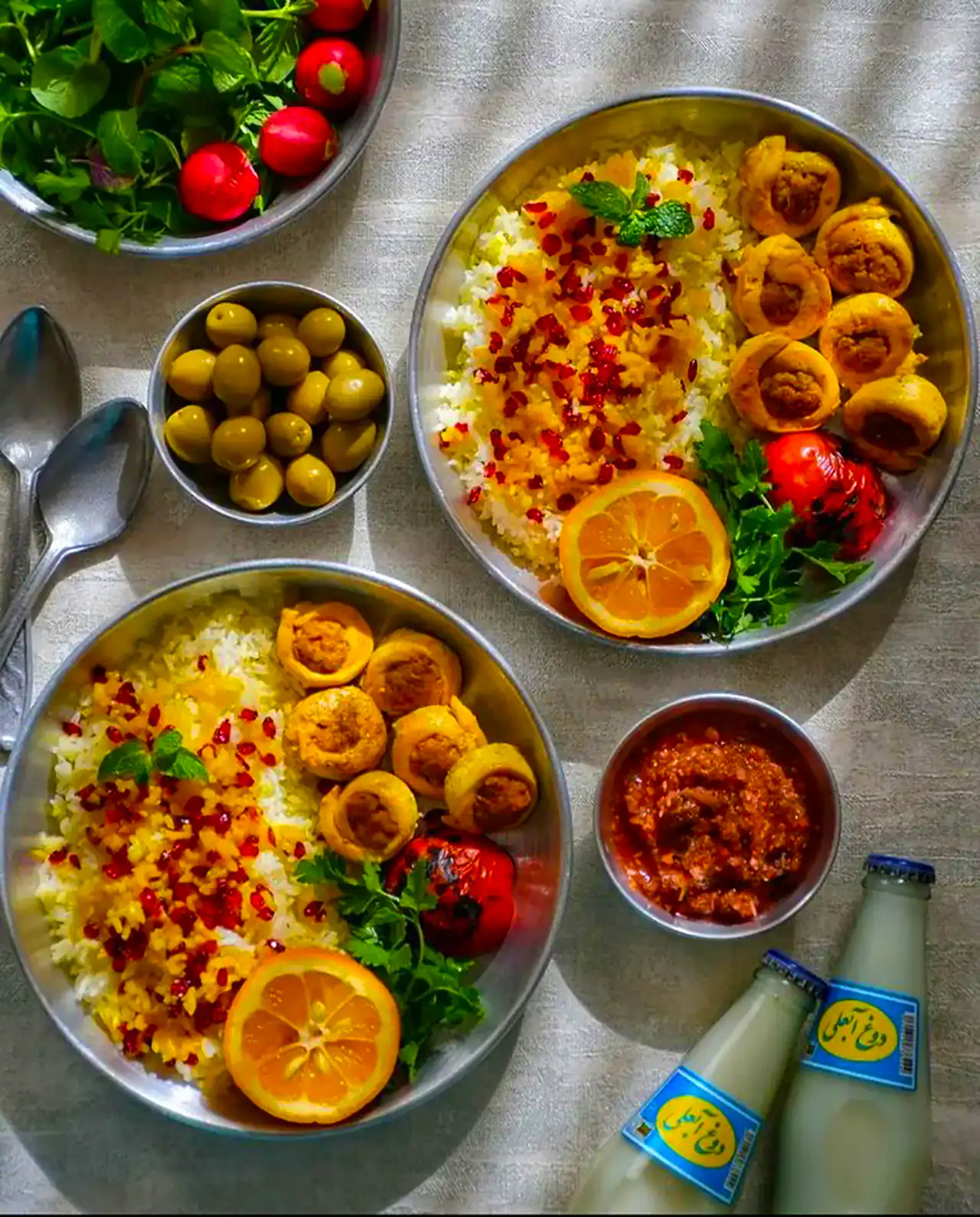 سرو غذا دو نفره