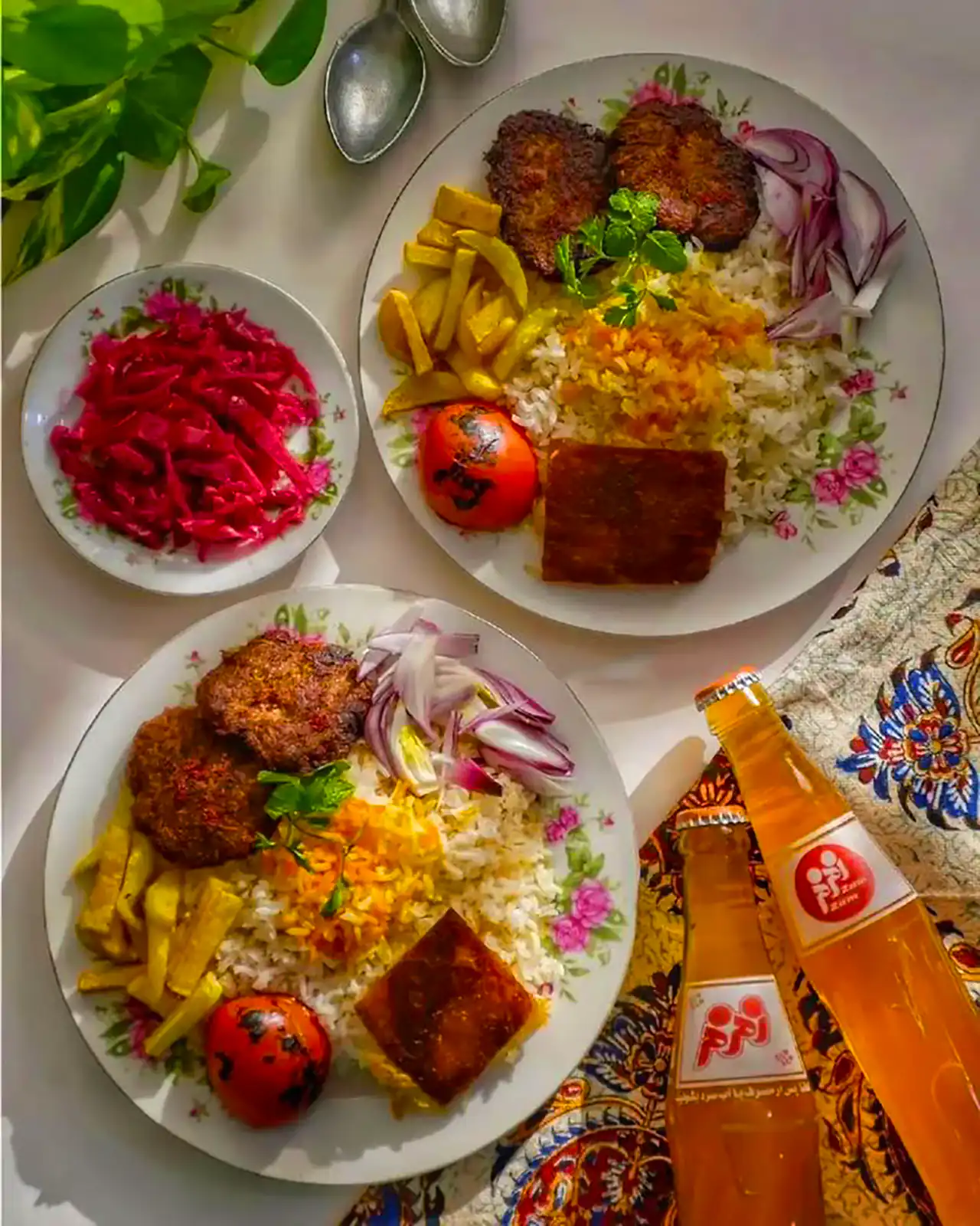 سرو غذا دو نفره